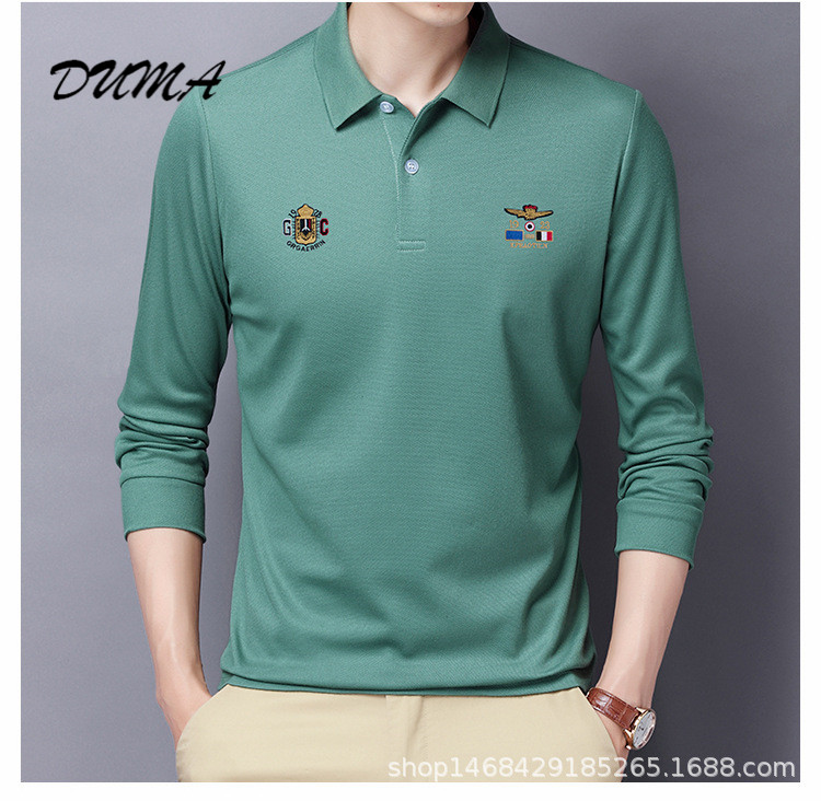 &quot;DUMA&quot; Lapel polo shirt Men&apos;s Long sleeve Shirt Business t-shirt  top fashion appointment daily