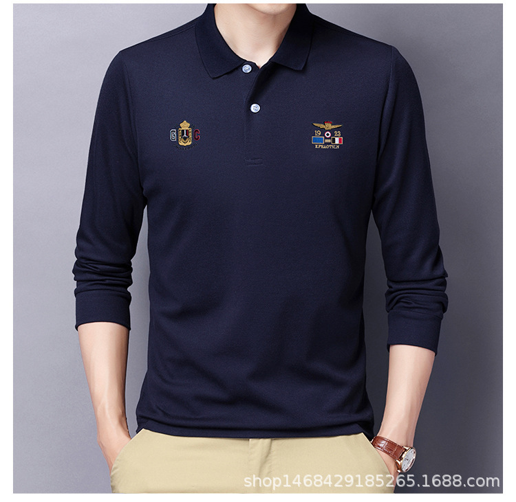 &quot;DUMA&quot; Lapel polo shirt Men&apos;s Long sleeve Shirt Business t-shirt  top fashion appointment daily