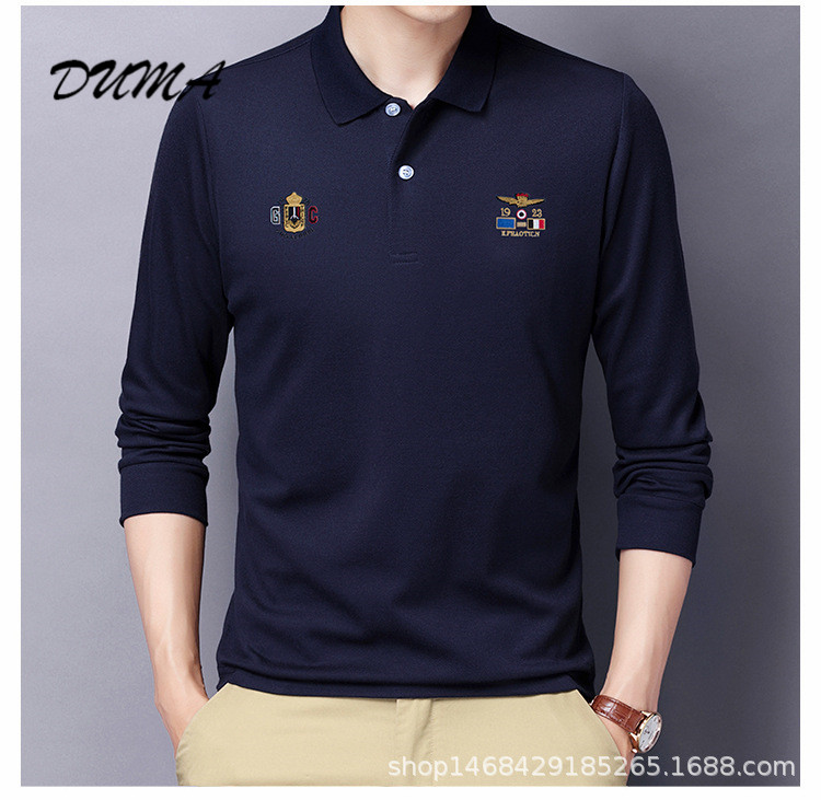 &quot;DUMA&quot; Lapel polo shirt Men&apos;s Long sleeve Shirt Business t-shirt  top fashion appointment daily