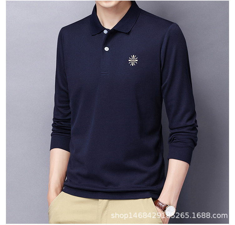 "DUMA" polo shirt male Long sleeve lapel embroidery T shirt Business Casual appointment Handsome