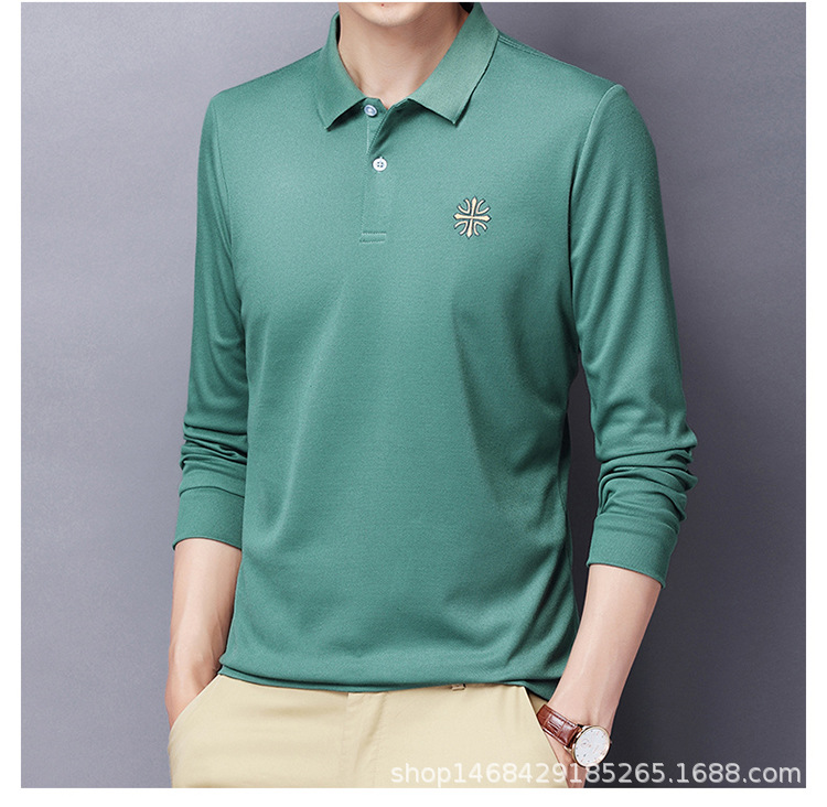 "DUMA" polo shirt male Long sleeve lapel embroidery T shirt Business Casual appointment Handsome