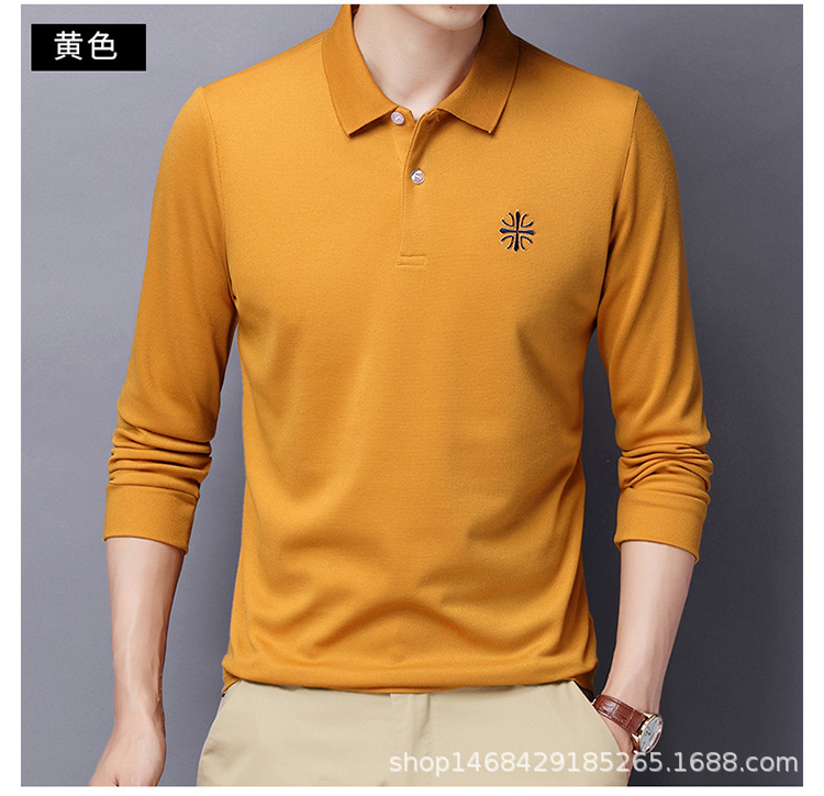 "DUMA" polo shirt male Long sleeve lapel embroidery T shirt Business Casual appointment Handsome