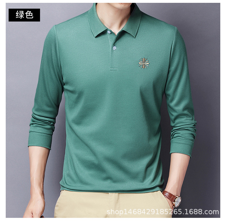 "DUMA" polo shirt male Long sleeve lapel embroidery T shirt Business Casual appointment Handsome