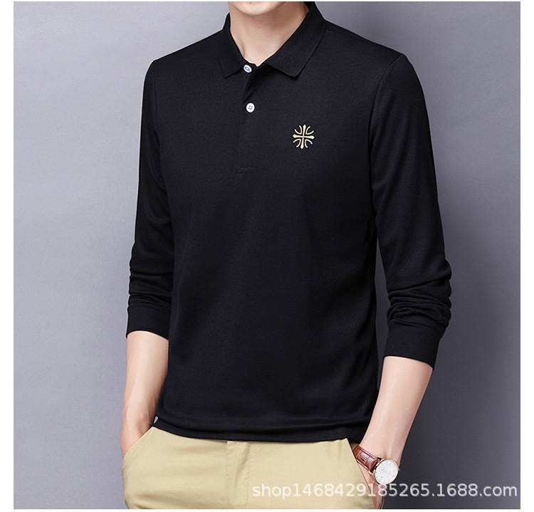 "DUMA" polo shirt male Long sleeve lapel embroidery T shirt Business Casual appointment Handsome