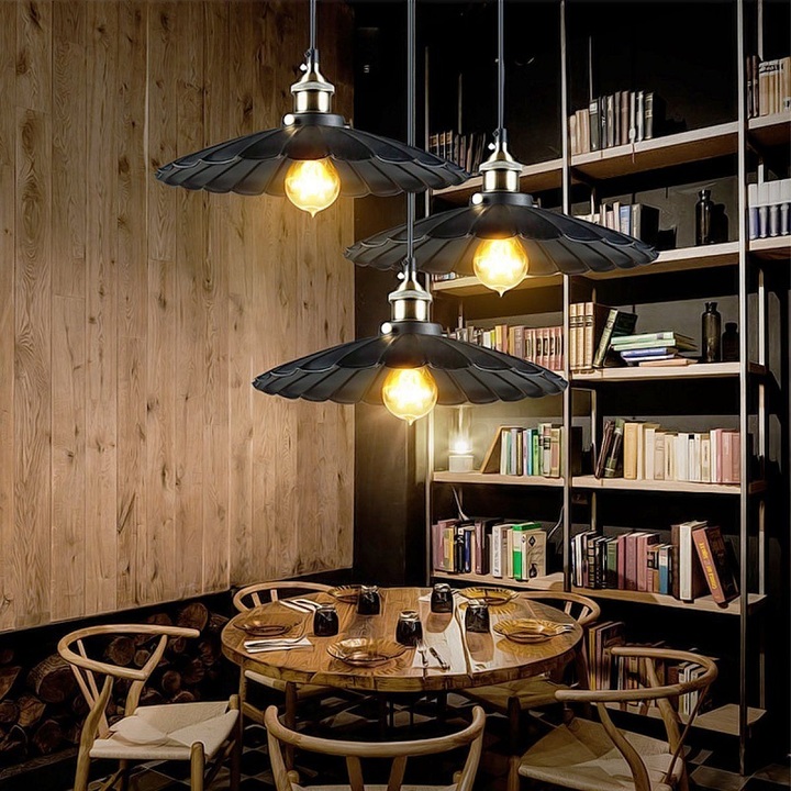 Country Retro Nostalgic LOFT Restaurant Cafe Bronze Hanging Lights