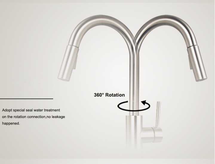 Stainless steel smart touch sensing hot and cold pull-out kitchen faucet, vegetable washing basin sink faucet