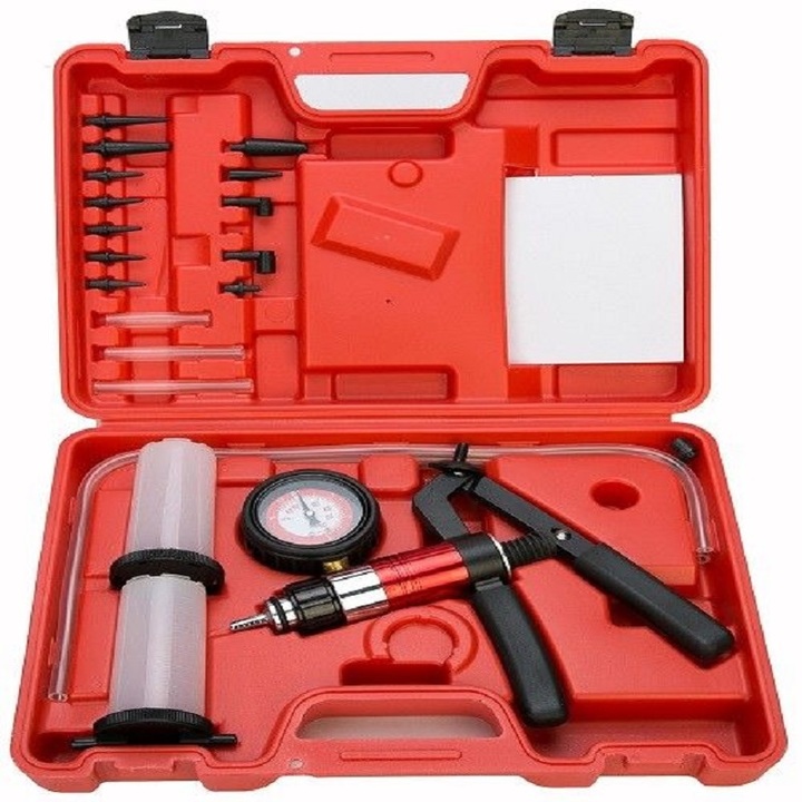 21PC Handheld Vacuum Pressure Pump Tester Kit Brake Kit