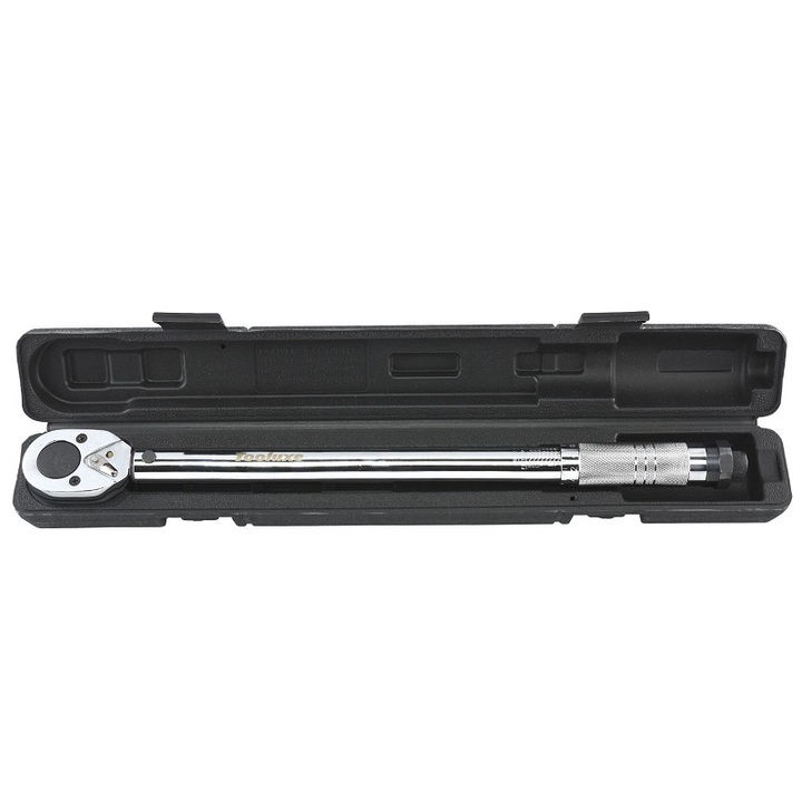 Torque Wrench 1/2" Driver 10-150 ft / lb 18" Long Press Type Hand Tool with Shell