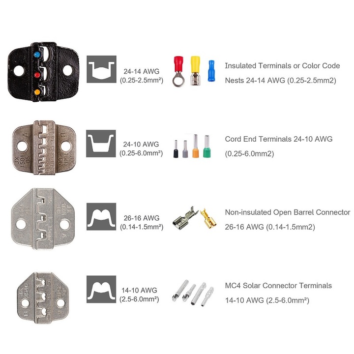Combination set crimping tool crimping terminal ratchet crimping tool set stripping pliers