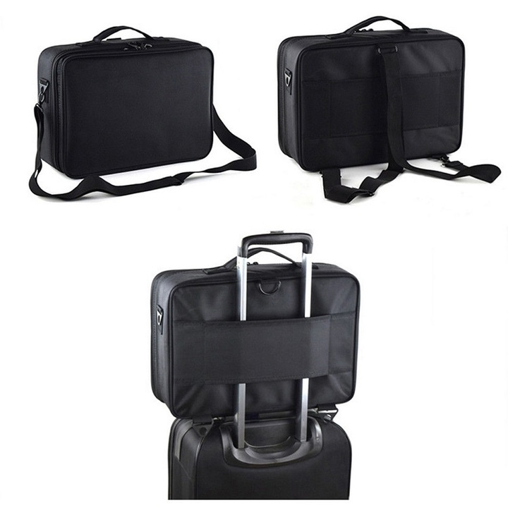 Professional partition storage large cosmetic bag makeup artist with makeup portable beauty kit