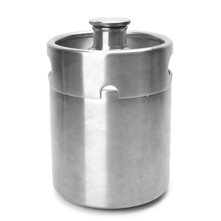 304 stainless steel beer barrel 2L home wine distribution screw cap pressure pressure jug