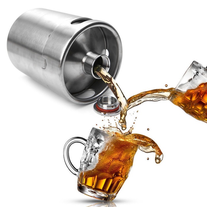 304 stainless steel beer barrel 2L home wine distribution screw cap pressure pressure jug