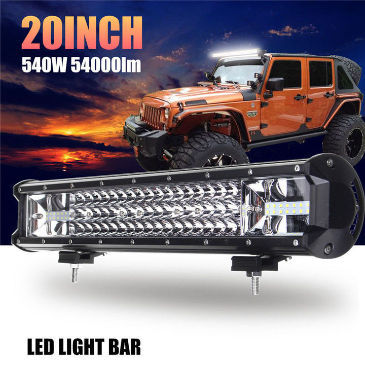 20" inch 540W LED work light bar flood point combination off-road driving light car truck