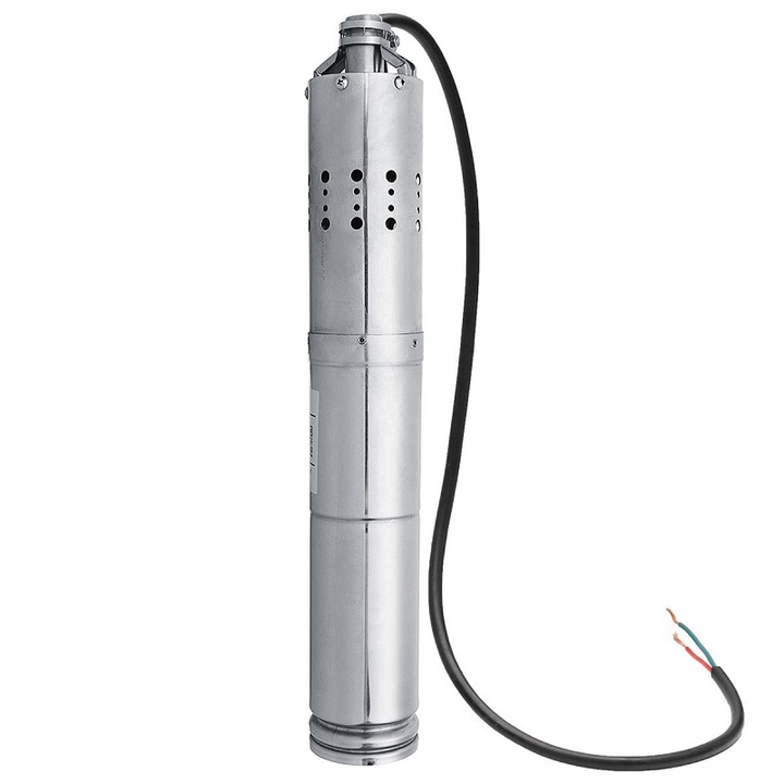 DC24V, head 40m, brushless stainless steel solar water pump, submersible deep well with built-in MPPT controller for agricultural irrigation