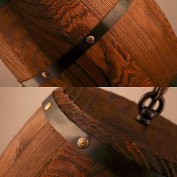Bar barrel lamp wood hangar ceiling chandelier lighting