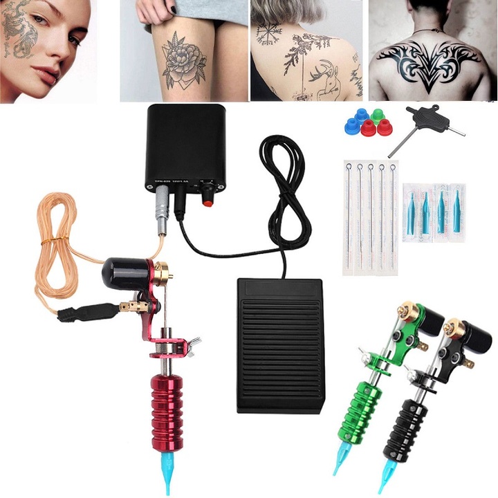 Motor Tattoo Machine Set Tattoo Beginner pedal Set Tattoo Machine Tattoo Equipment