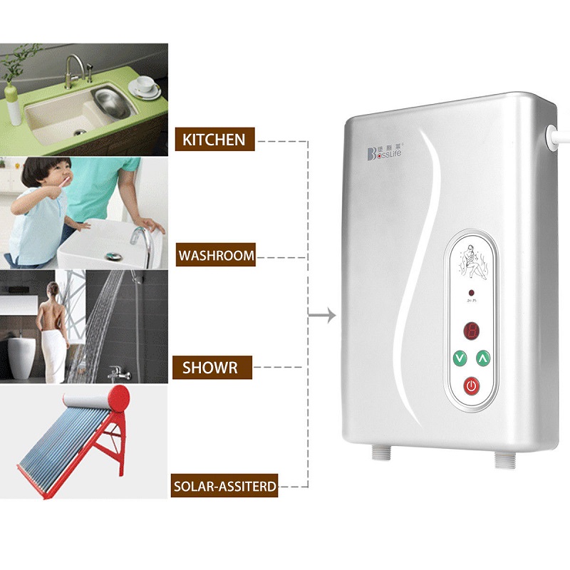 220V 6100W Tankless Instant Electric Hot Water Heater Bathroom Shower Boiler Instant small household electric water heater with fast heating and constant temperature for bathing in the hair salon