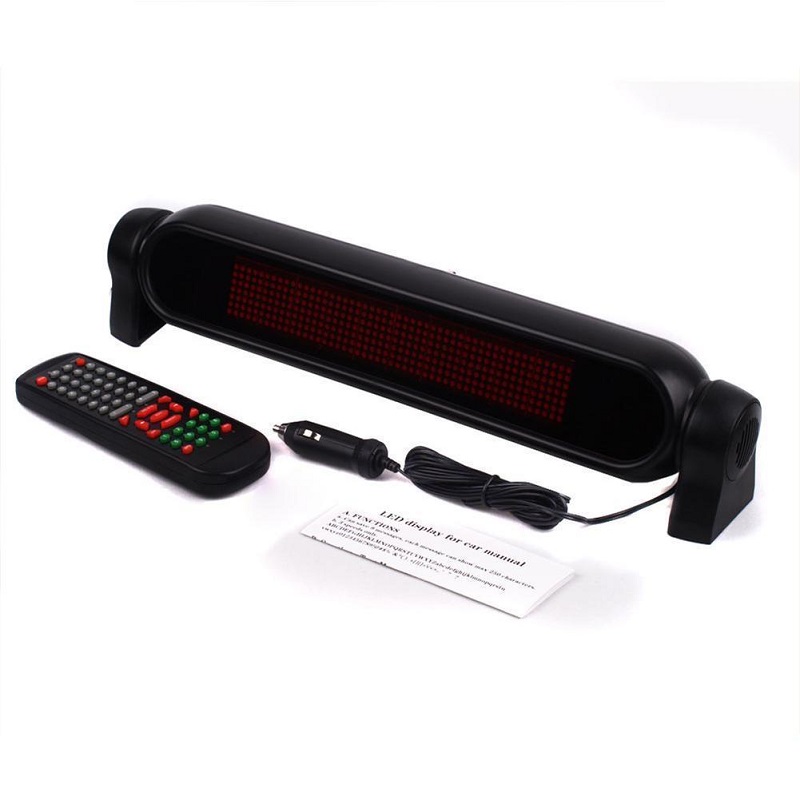 Car LED logo infrared remote control programmable scrolling red message display panel