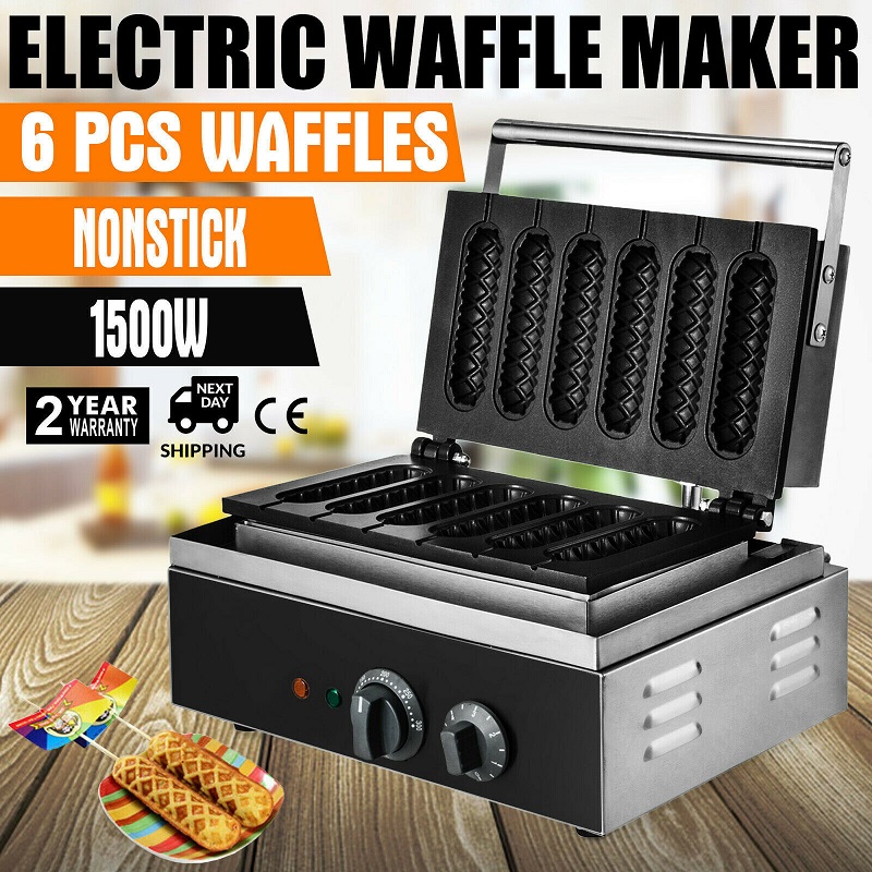 electric 6-cell crispy milk stick machine crispy cream stick hot dog stick machine Kitchen supplies