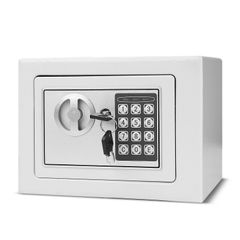 Digital electronic safe keyboard lock safe family gun cash jewelry White 17*23*17cm