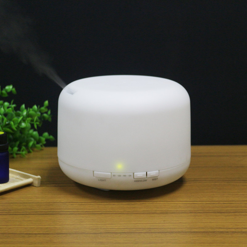 500ml colorful warm light classic humidifier aromatherapy oil mute night light White 500ML Colorful