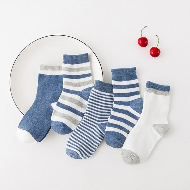 Four 5 Pairs Cotton Newborn Baby Socks Cute Mini Car Print Infant Breathable Middle Socks