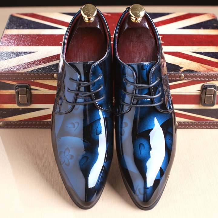 blue prom shoes men