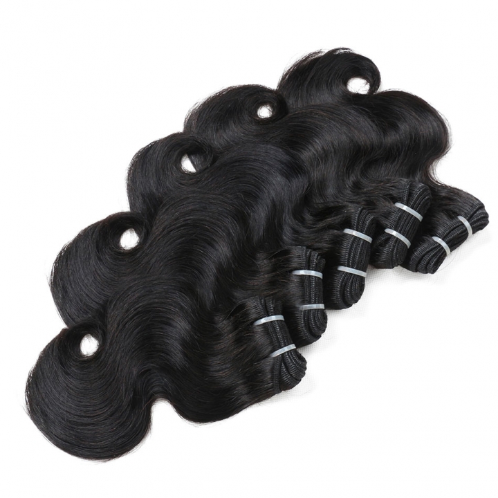 BHF 8A Malaysian Virgin Hair Body Wave 4 Bundles 100% Human Hair Weave 8-24&quot; 50G/PC Natural Color