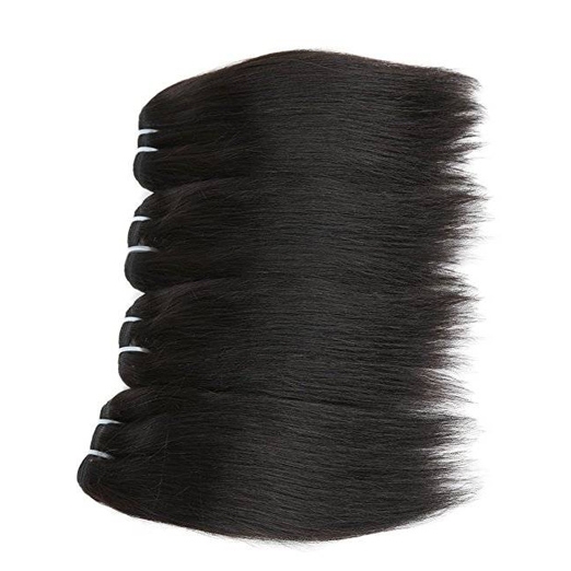 BHF 4 Bundles Straight Human Hair Unprocessed Peruvian Virgin Hair Weave Bundles 8-24inch 50g/pc