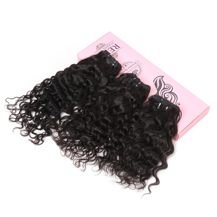 BHF Peruvian Water Wave 4 Bundles 50g/pc Unprocessed Virgin Hair Bundles Natural Color Hair Weave