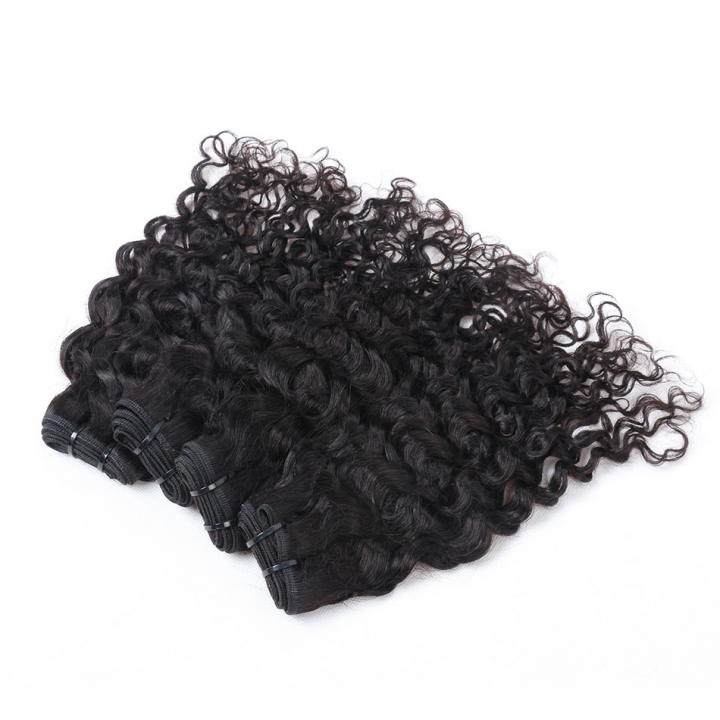 BHF Indian Water Wave Human Hair Bundles 3 Pcs Indian Virgin Hair Natural Black can be Dyed/Bleached