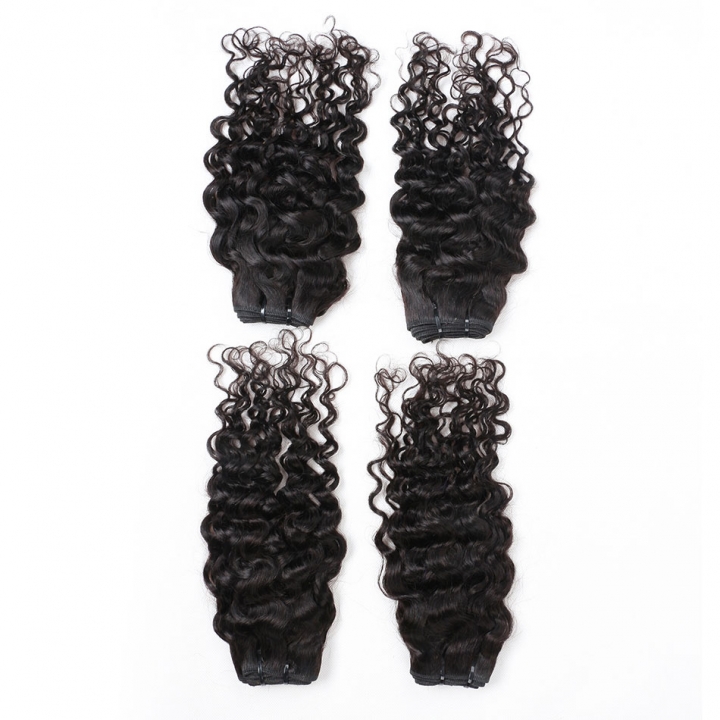 BHF Peruvian Water Wave 4 Bundles 50g/pc Unprocessed Virgin Hair Bundles Natural Color Hair Weave