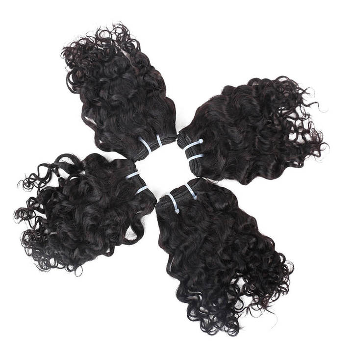 BHF 4 Bundles Brazilian Deep Wave 100% Human Hair  Weaves Bundles 50G/pc Remy Human Hair