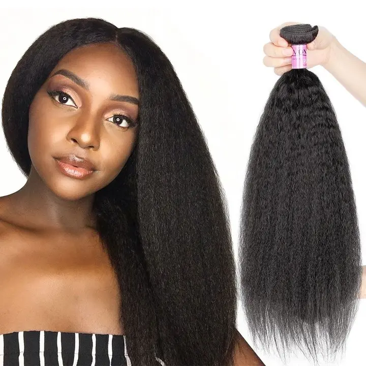 Brazilian Kinky Straight Human Hair 1PC Unprocessed Virgin Hair Weave Bundles Natural Color Natural Black 26'' Brazilian Kinky Straight Human Hair 1PC Unprocessed Virgin Hair Weave Bundles Natural Color Natural Black 26''