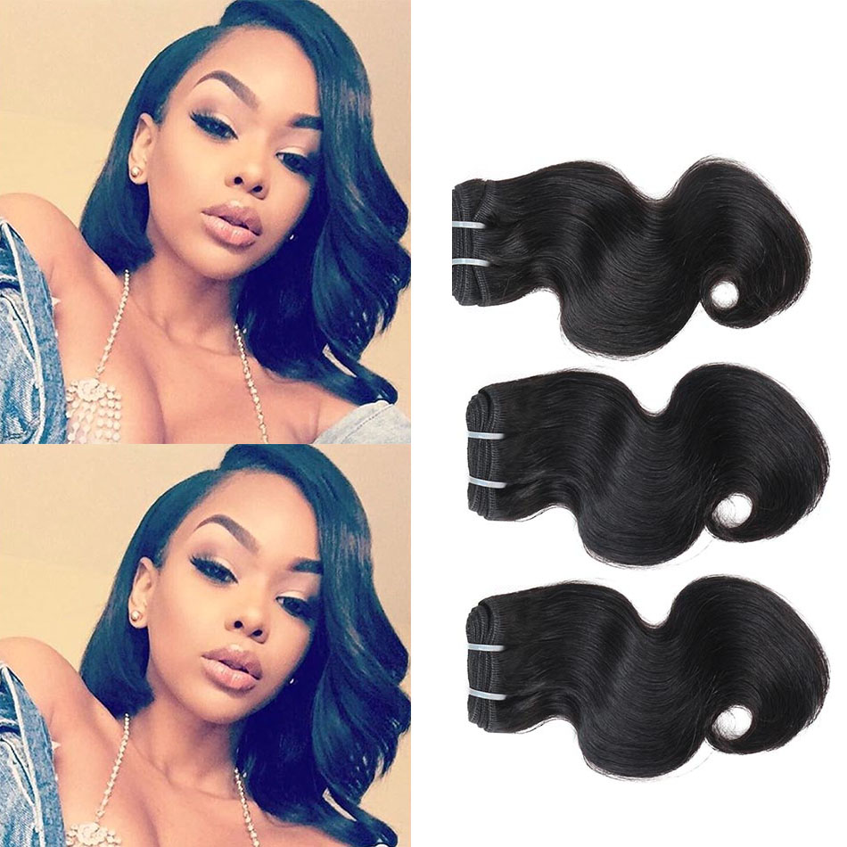 BHF Peruvian Body Wave 3 Bundles Human Hair Peruvian Virgin Hair Extention 8-24&quot;