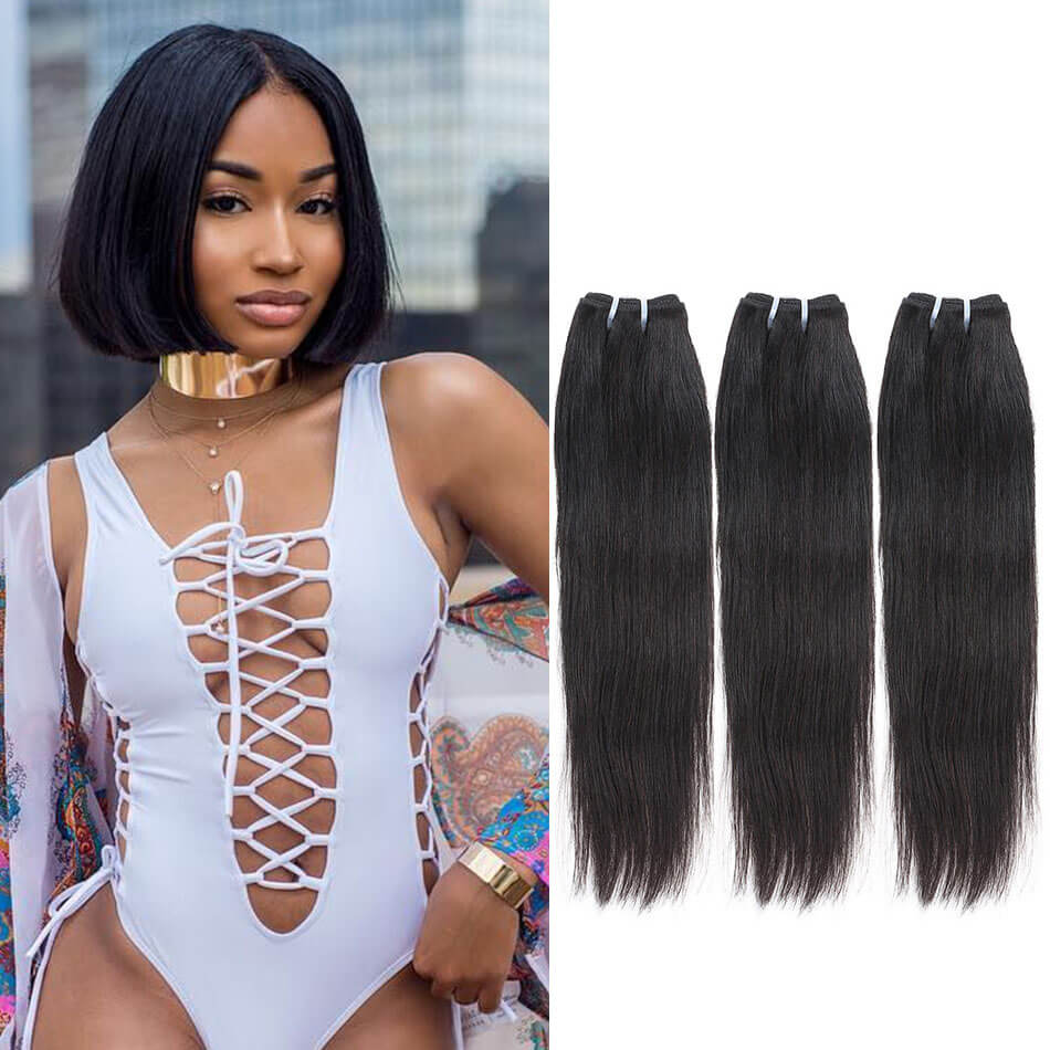 BHF Brazilian Virgin Hair 3 Bundles Straight 8-24&quot; 50G/Pc 8A Grade Unprocessed Human Hair Weave