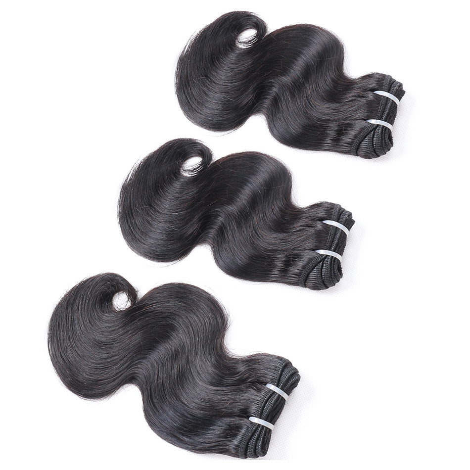 BHF 8A Brazilian Virgin Hair Body Wave 50G/PC 3 Bundles 100% Human Hair weave 8-24&quot; Natural Black