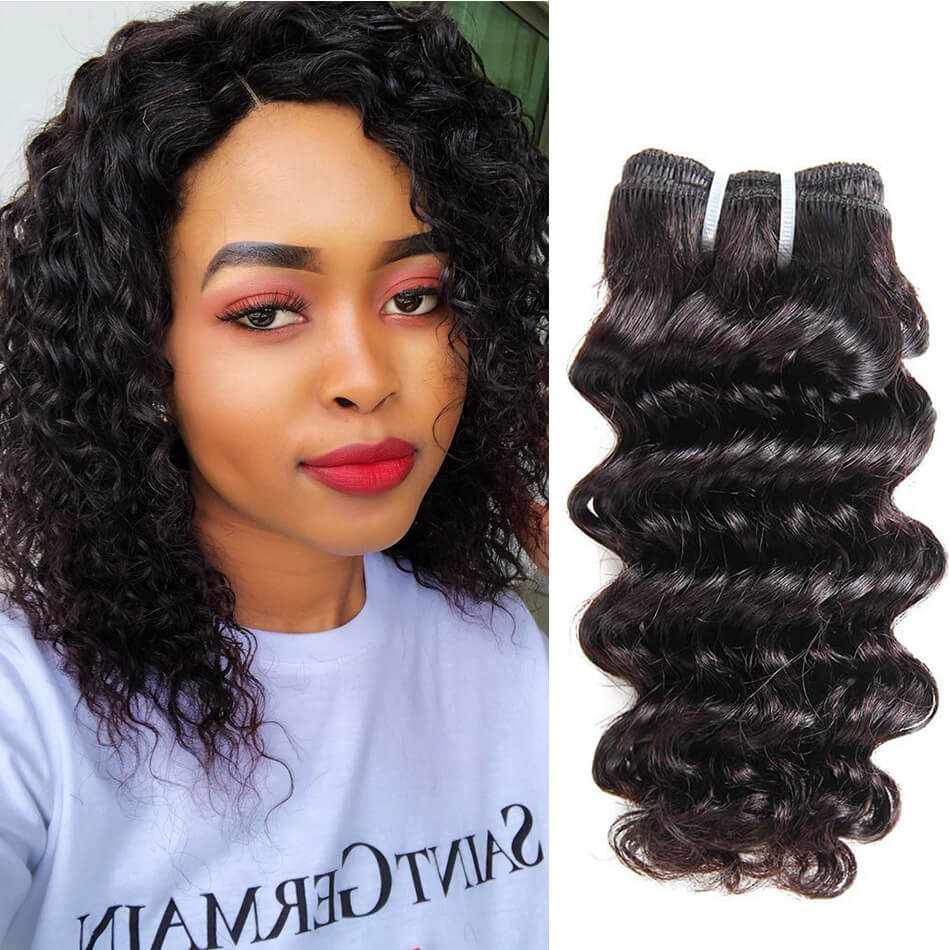 BHF Brazilian Deep Wave 100% Human Hair extension 50G/pc Remy Human Hair Weaves 1PC/LOT