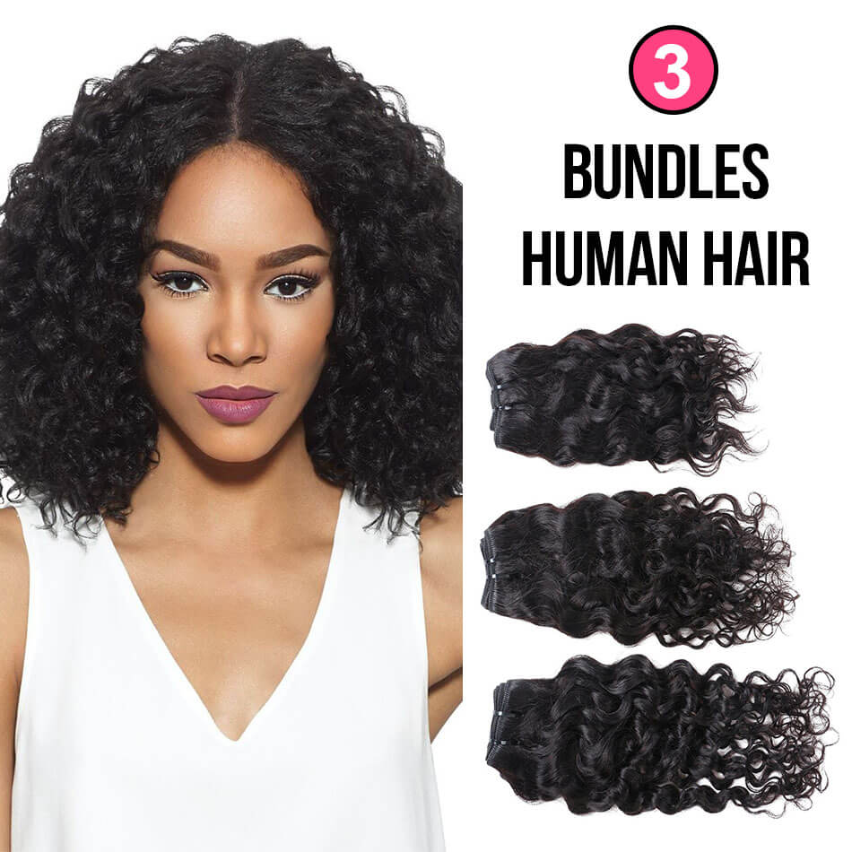 BHF Malaysian Water Wave 3 Bundles 100% Human Hair Weave Bundles 50G/pc Malaysian Virgin Hair