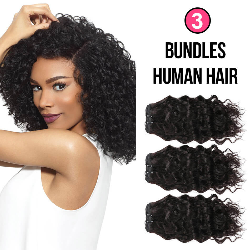 BHF Water Wave Bundles Peruvian Virgin Hair 3 Bundles Deals Natural Color Hair Extension Can Be dyed