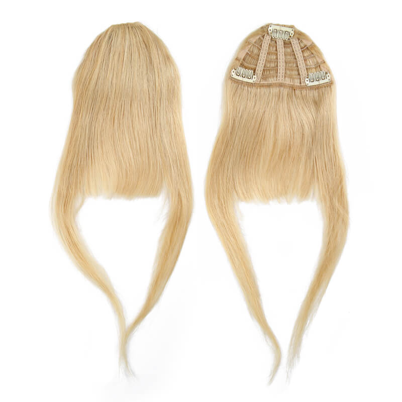 BHF Human Hair Bangs 8inch 20g Front 3 clips in Straight Remy Natural Human Hair Fringe All Colors
