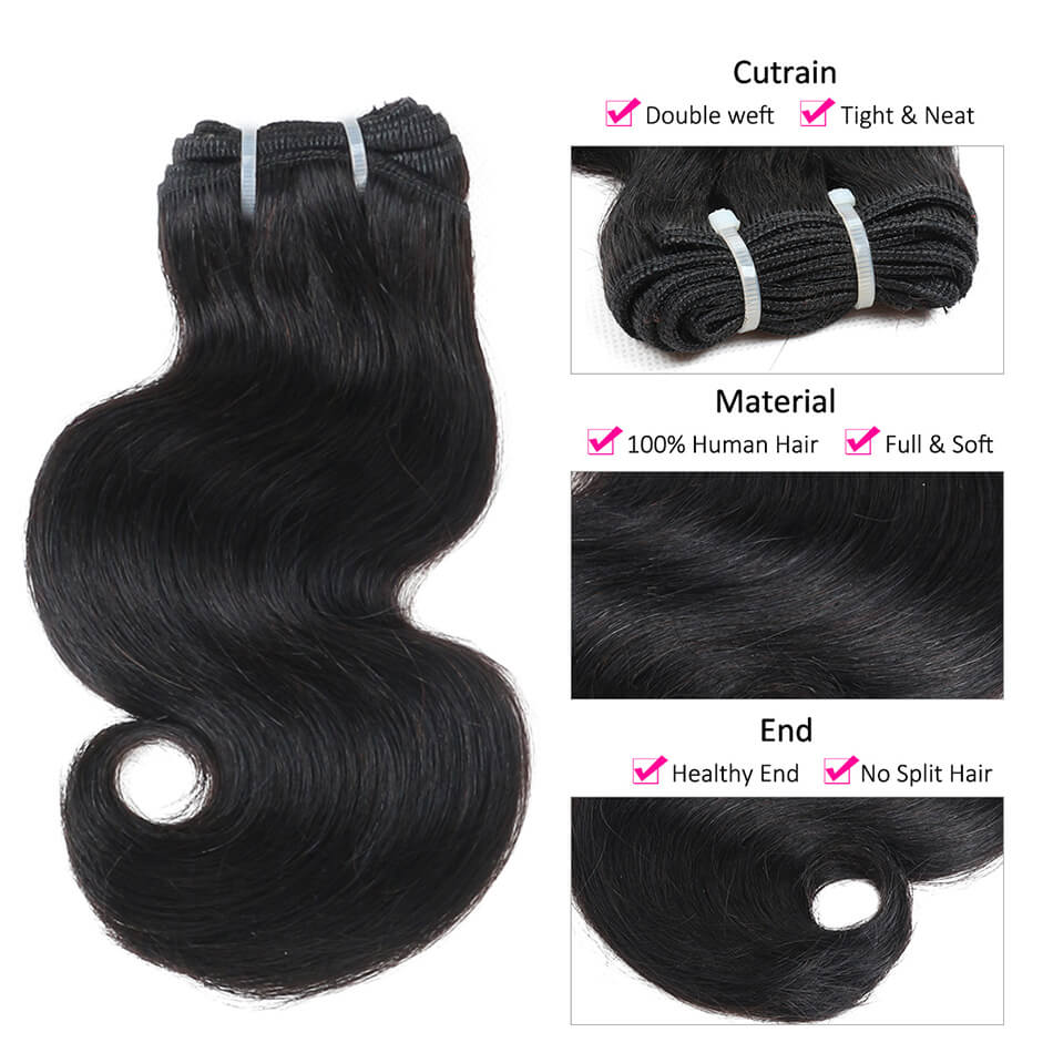 BHF Brazilian Virgin Hair 50g Body Wave 8-24&quot; 100% Unprocessed Human Hair Bundles 1PC/LOT
