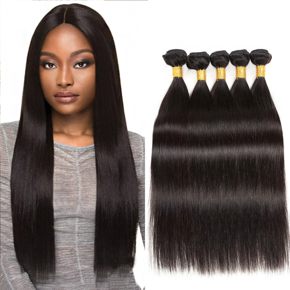 BHF 8A Peruvian Straight Hair 5 Bundles/Lot 100% Human Virgin Hair 8&quot;-24&quot; 50g/pc Wholesale Price