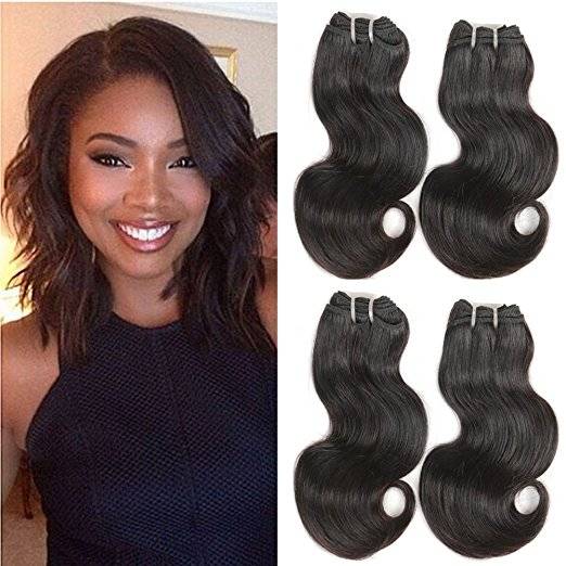 BHF Indian Virgin Hair Body Wave Bundles 4 Bundles 100% Unprocessed Human Hair Weave Bundles 50g/pc