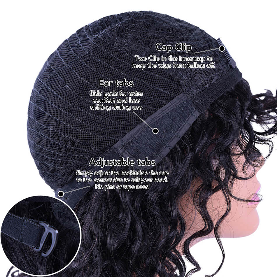 Short Bobo Wigs With Bangs 100% Brazilian Human Hair Wig 8&apos;&apos;-14&apos;&apos; No-Lace Wig 4 Style In Stock