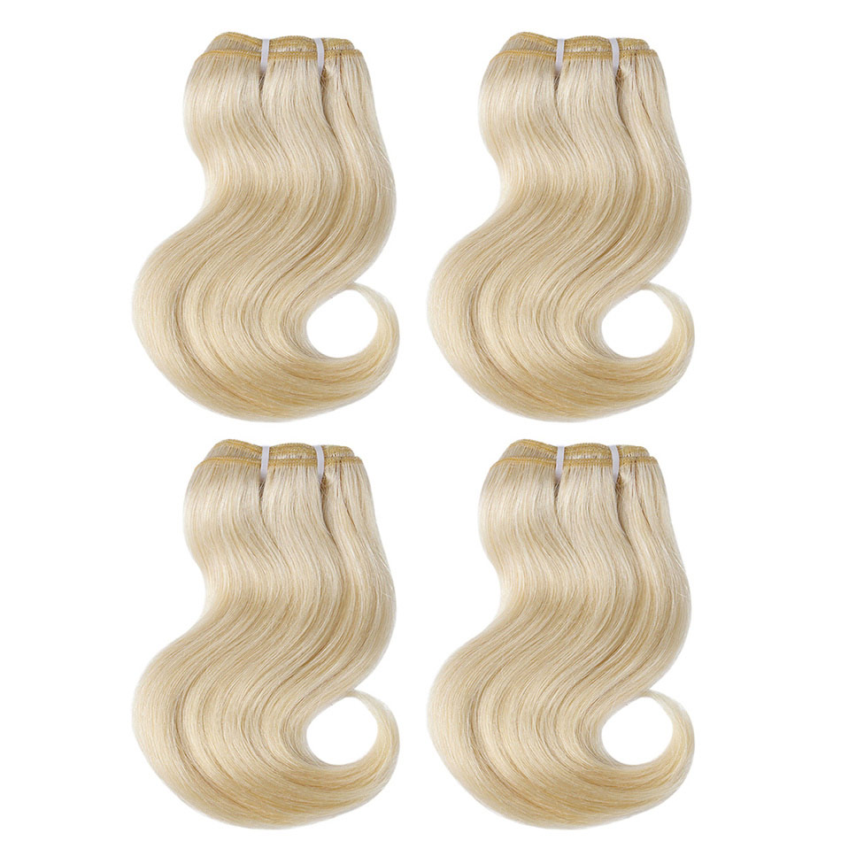 BHF Brazilian Body Wave Remy Human Hair Short Hair Bundles 4PCS Colored Human Hair 50Grams/pc