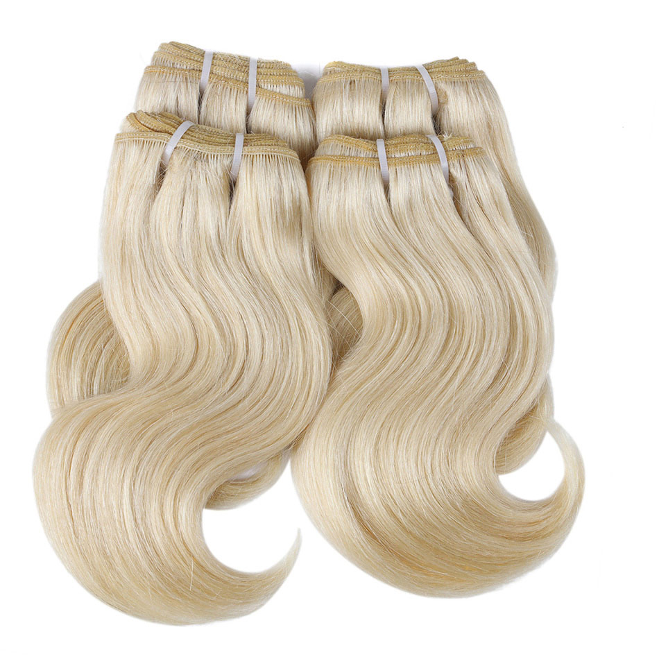 BHF Brazilian Body Wave Remy Human Hair Short Hair Bundles 4PCS Colored Human Hair 50Grams/pc