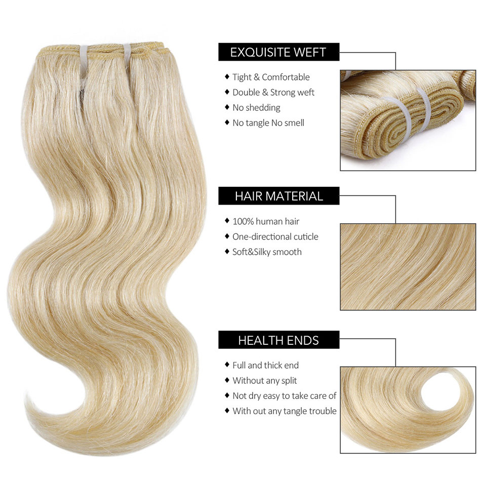 BHF Brazilian Body Wave Remy Human Hair Short Hair Bundles 4PCS Colored Human Hair 50Grams/pc