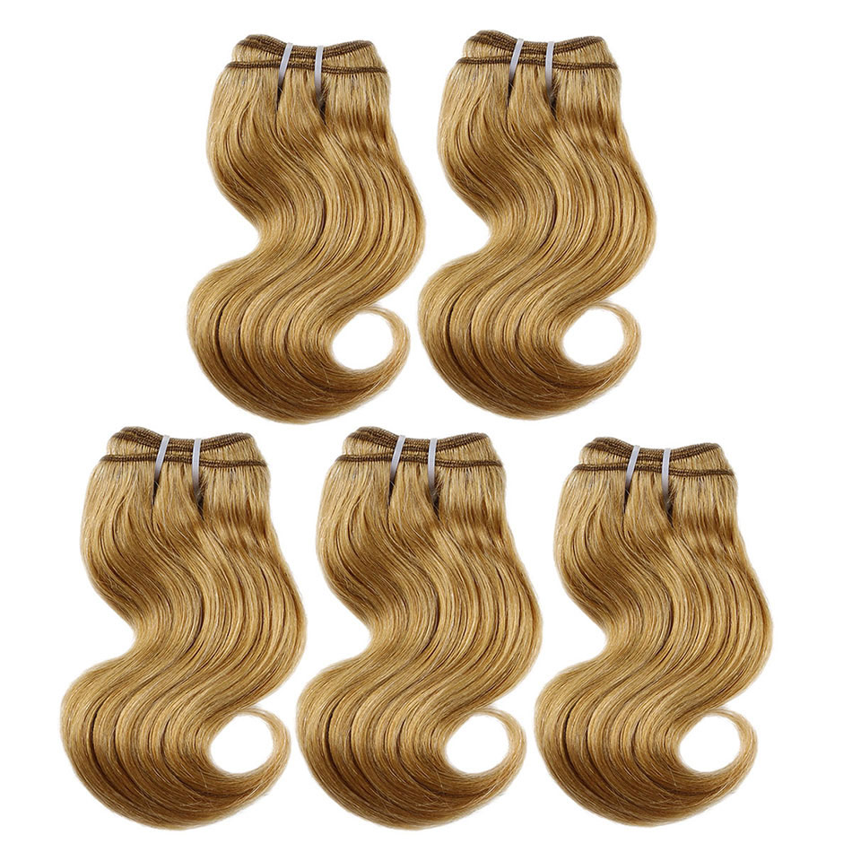 BHF Brazilian Body Wave Remy Human Hair Short Hair Bundles 4PCS Colored Human Hair 50Grams/pc