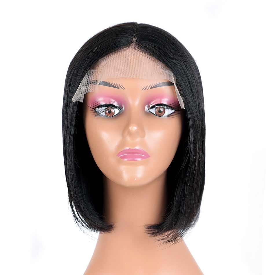 BHF Brazilian Straight wigs T Part  Lace Front Bobo Wigs 6-14inch Human Hair Wig
